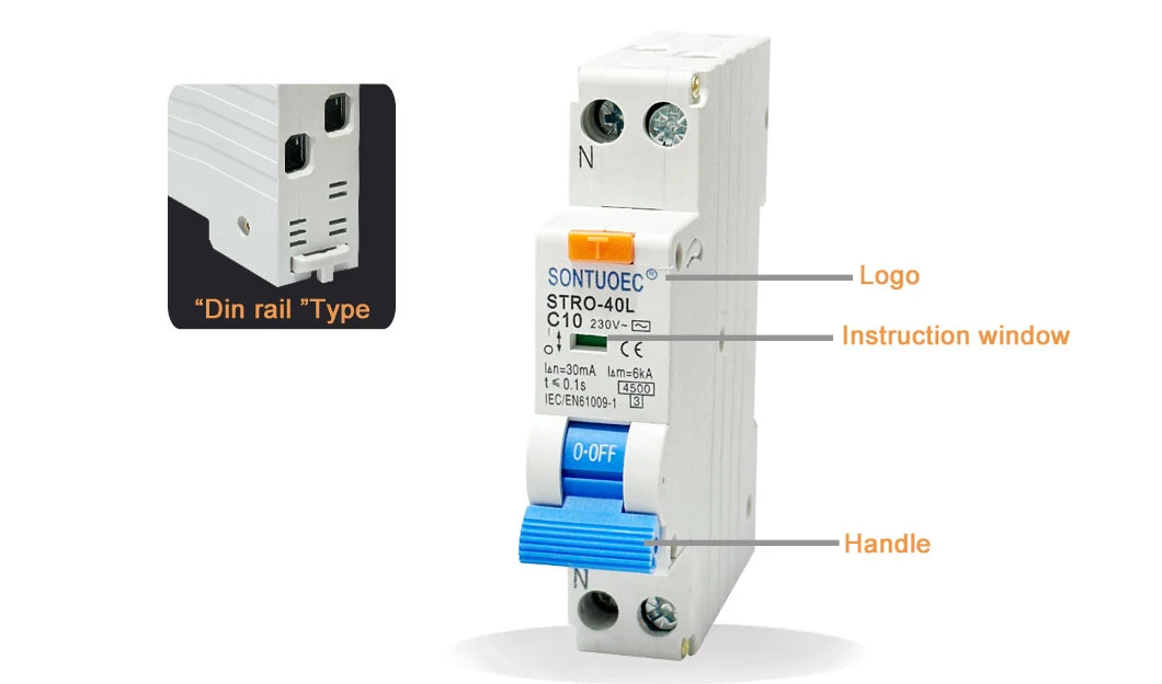Plug in Type RCBO 1P+N